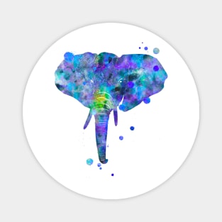 Elephant Head Watercolor Painting Magnet